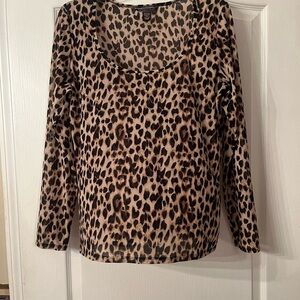 NWOT-Victoria’s Secret Sheer Cheetah Print Top